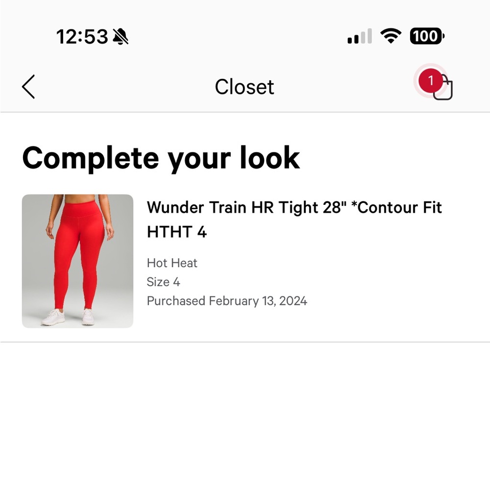 Hot heat lululemon contour leggings, size 4